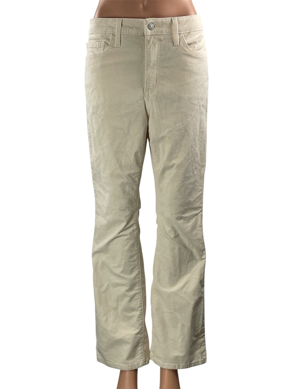 Levi's 725 Women's Cream Corduroy High Rise Bootcut Trousers Pants Size 29